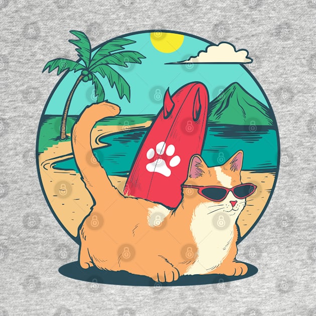 The Cat on the Beach by TambuStore